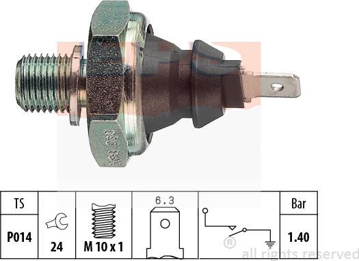 MDR EPS-1800 046 - Датчик, тиск масла avtolavka.club