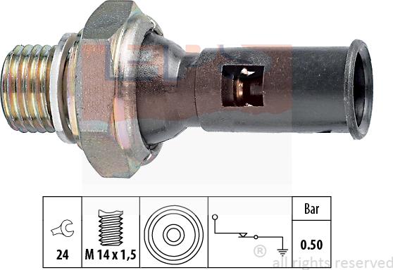 MDR EPS-1800 056 - Датчик, тиск масла avtolavka.club