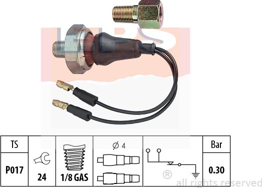 MDR EPS-1800 065 - Датчик, тиск масла avtolavka.club