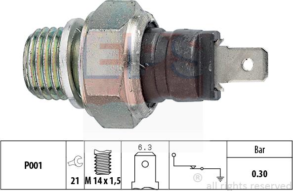 MDR EPS-1800 005 - Датчик, тиск масла avtolavka.club