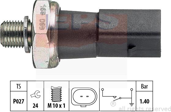 MDR EPS-1800 168 - Датчик, тиск масла avtolavka.club