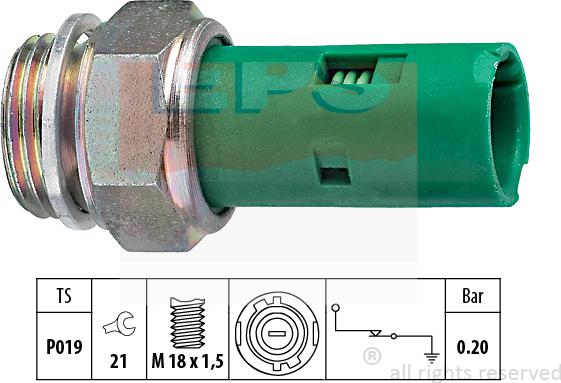 MDR EPS-1800 110 - Датчик, тиск масла avtolavka.club