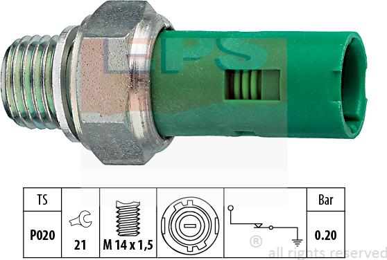 MDR EPS-1800 131 - Датчик, тиск масла avtolavka.club