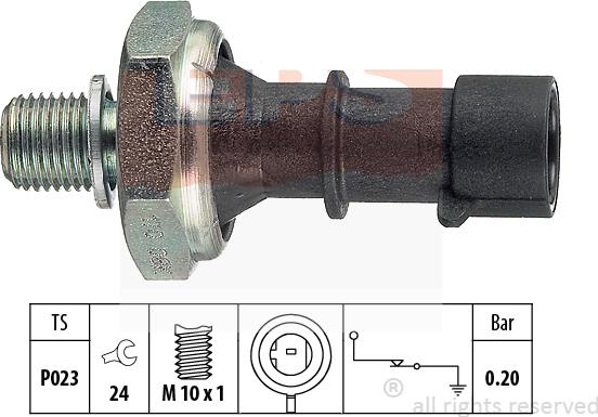 MDR EPS-1800 170 - Датчик, тиск масла avtolavka.club