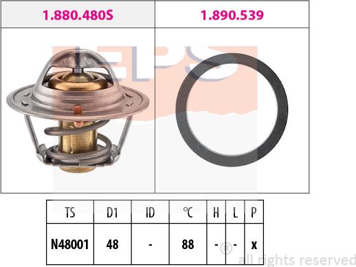 MDR EPS-1880 480 - Термостат, охолоджуюча рідина avtolavka.club