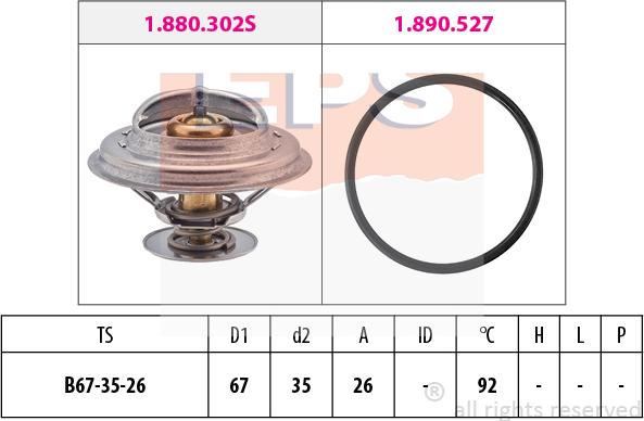 MDR EPS-1880 302 - Термостат, охолоджуюча рідина avtolavka.club