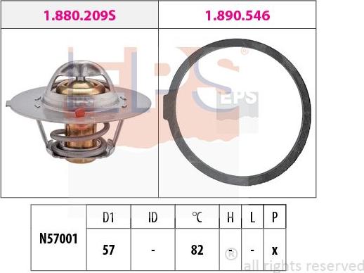 MDR EPS-1880 209 - Термостат, охолоджуюча рідина avtolavka.club