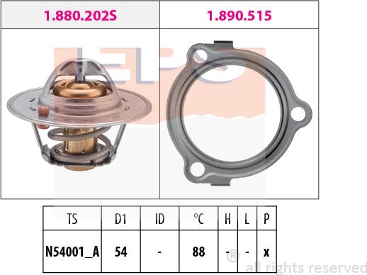 MDR EPS-1880 234 - Термостат, охолоджуюча рідина avtolavka.club