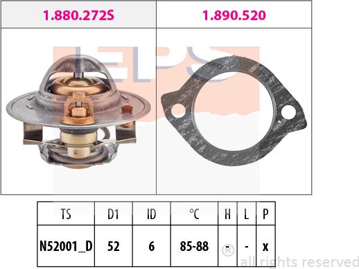 MDR EPS-1880 272 - Термостат, охолоджуюча рідина avtolavka.club