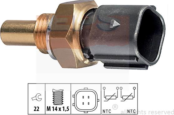 MDR EPS-1830 316 - Датчик, температура охолоджуючої рідини avtolavka.club