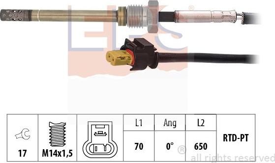 MDR EPS-1220 069 - Датчик, температура вихлопних газів avtolavka.club