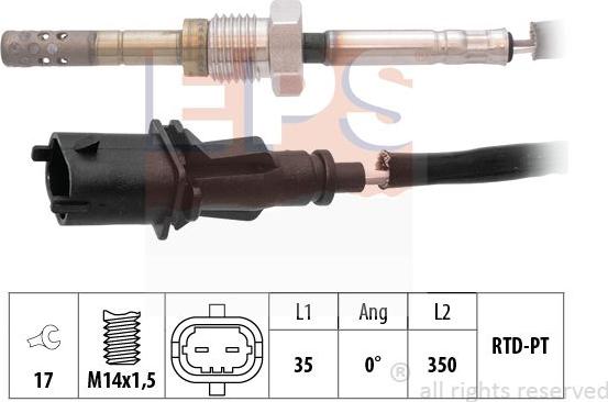 MDR EPS-1220 068 - Датчик, температура вихлопних газів avtolavka.club