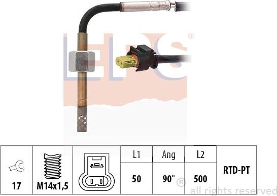 MDR EPS-1220 081 - Датчик, температура вихлопних газів avtolavka.club