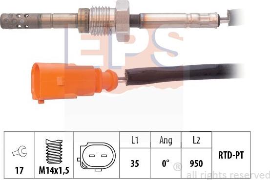MDR EPS-1220 021 - Датчик, температура вихлопних газів avtolavka.club