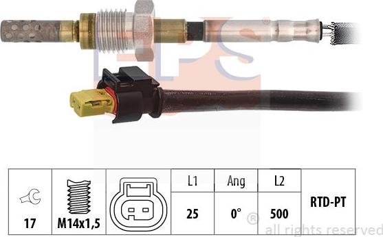 MDR EPS-1220 195 - Датчик, температура вихлопних газів avtolavka.club