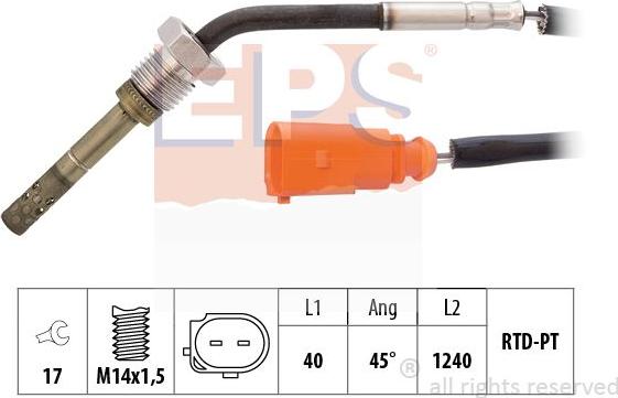 MDR EPS-1220 191 - Датчик, температура вихлопних газів avtolavka.club