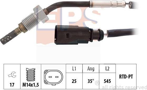 MDR EPS-1220 197 - Датчик, температура вихлопних газів avtolavka.club