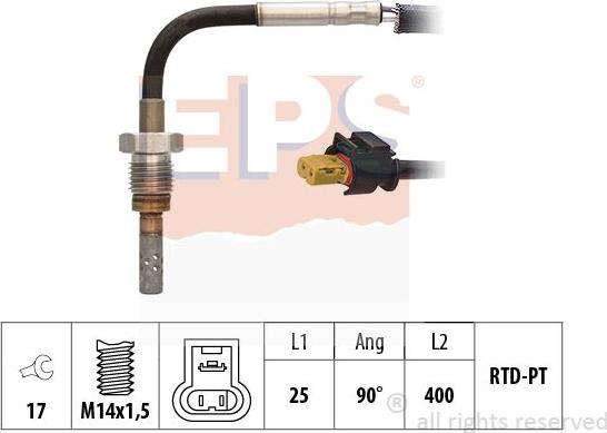 MDR EPS-1220 133 - Датчик, температура вихлопних газів avtolavka.club