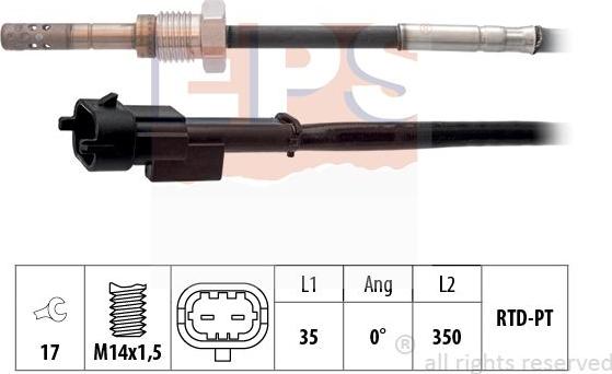 MDR EPS-1220 128 - Датчик, температура вихлопних газів avtolavka.club