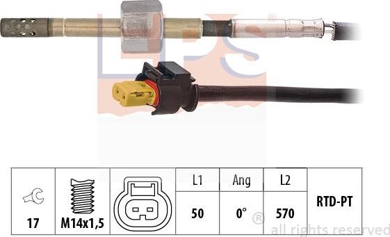 MDR EPS-1220 299 - Датчик, температура вихлопних газів avtolavka.club