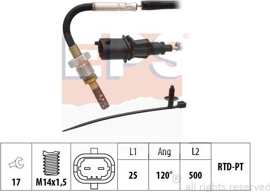 MDR EPS-1220 223 - Датчик, температура вихлопних газів avtolavka.club