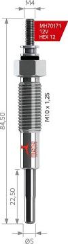 MEHA AUTOMOTIVE MH70171 - Свічка розжарювання avtolavka.club