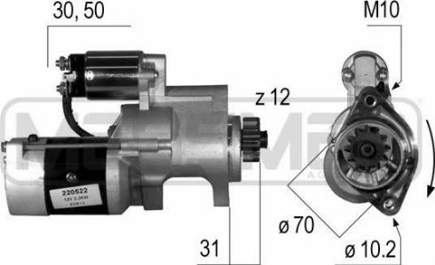 Messmer 220522A - Стартер avtolavka.club