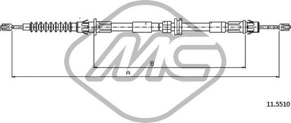 Metalcaucho 81801 - Трос, гальмівна система avtolavka.club