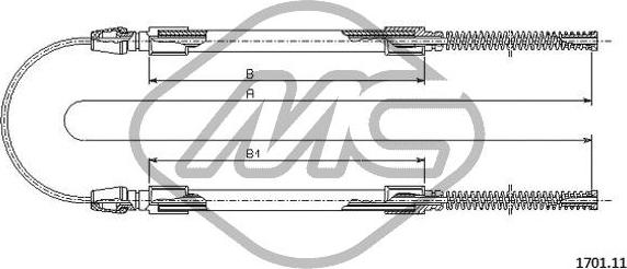 Metalcaucho 81311 - Трос, гальмівна система avtolavka.club