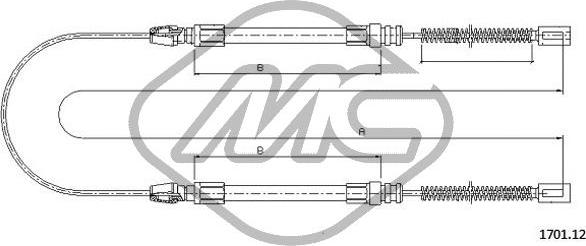 Metalcaucho 81312 - Трос, гальмівна система avtolavka.club