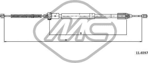 Metalcaucho 83081 - Трос, гальмівна система avtolavka.club