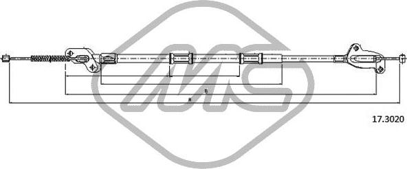 Metalcaucho 83870 - Трос, гальмівна система avtolavka.club