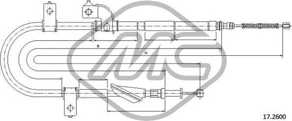 Metalcaucho 83304 - Трос, гальмівна система avtolavka.club