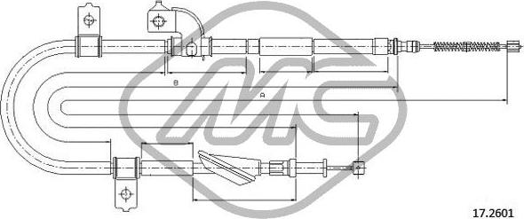 Metalcaucho 83305 - Трос, гальмівна система avtolavka.club