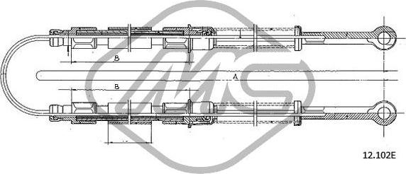 Metalcaucho 83243 - Трос, гальмівна система avtolavka.club