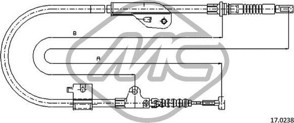 Metalcaucho 82324 - Трос, гальмівна система avtolavka.club