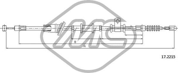 Metalcaucho 82275 - Трос, гальмівна система avtolavka.club