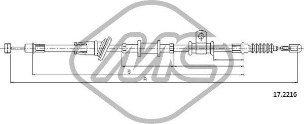 Metalcaucho 82276 - Трос, гальмівна система avtolavka.club