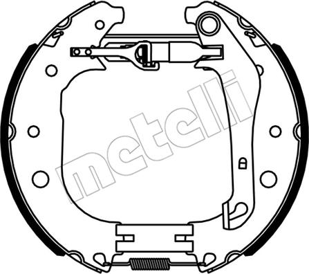 Metelli 51-0534 - Комплект гальм, барабанний механізм avtolavka.club