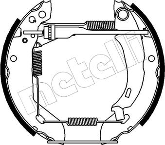 Metelli 51-0051 - Комплект гальм, барабанний механізм avtolavka.club