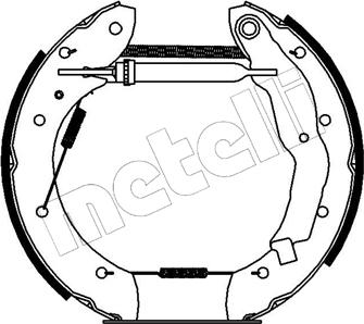 Metelli 51-0067 - Комплект гальм, барабанний механізм avtolavka.club