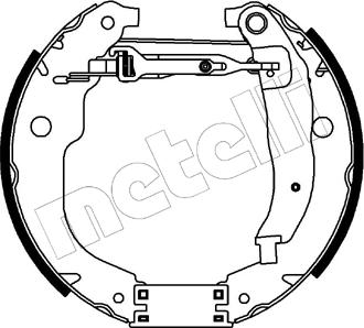 Metelli 51-0205 - Комплект гальм, барабанний механізм avtolavka.club