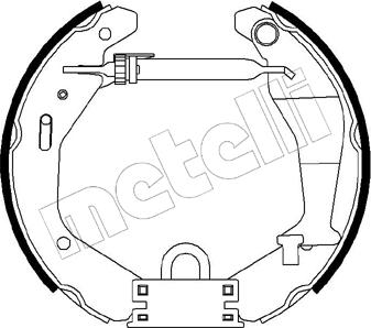 Metelli 51-0207 - Комплект гальм, барабанний механізм avtolavka.club