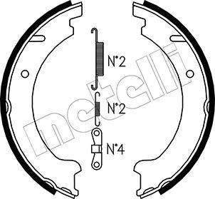 Metelli 53-0478K - Комплект гальм, ручник, парковка avtolavka.club