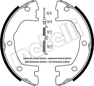 Metelli 53-0077K - Комплект гальм, ручник, парковка avtolavka.club