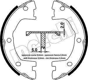 Metelli 53-0077 - Комплект гальм, ручник, парковка avtolavka.club