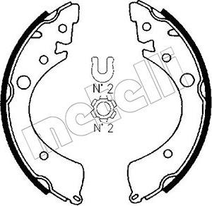 Metelli 53-0151 - Комплект гальм, барабанний механізм avtolavka.club