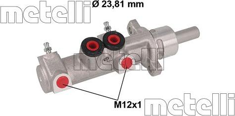 Metelli 05-0901 - Головний гальмівний циліндр avtolavka.club