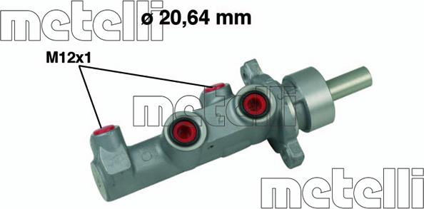 Metelli 05-0524 - Головний гальмівний циліндр avtolavka.club