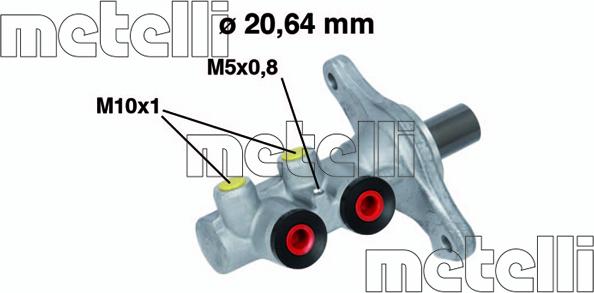 Metelli 05-0682 - Головний гальмівний циліндр avtolavka.club